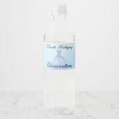 Baby Blue Quinceanera Waterfles Etiket (Voorkant)
