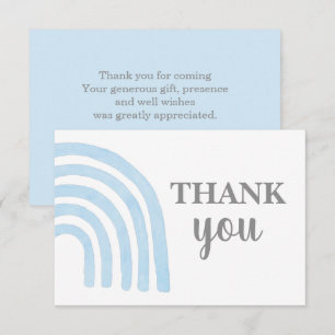 Baby Blue Rainbow dank u Nota Kaart Notitiekaartje