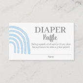 Baby Blue Rainbow Luier Raffle Enclosure Kaart (Voorkant)