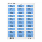 Baby Blue Return Address Sticker (Full Sheet)