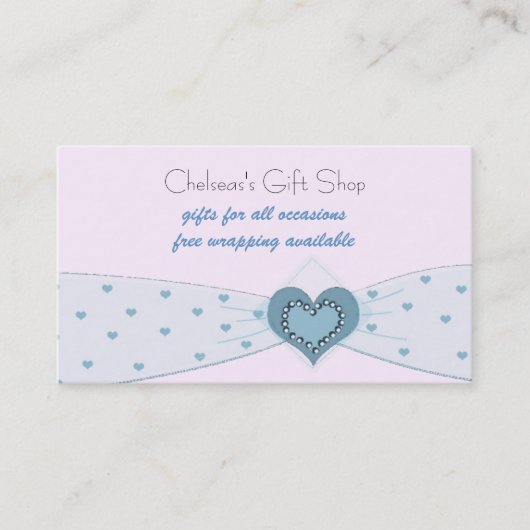 Baby Blue Ribbon Boutique Visitekaartje (Voorkant)