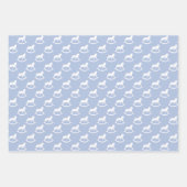 Baby Blue Rocking Horse Inpakpapier Vel (Voorkant 2)