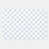 Baby Blue Rocking Horse Inpakpapier Vel (Voorkant)