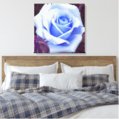 Baby Blue Roos verpakt Canvas Print (Insitu (Slaapkamer))