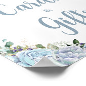 Baby Blue Roses Princess Carriage Kaarten en Cadea Poster (Hoek)