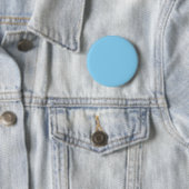 Baby Blue Round Pin-back Button (In situ)