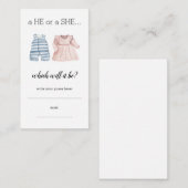 Baby Blue Roze die ze schrijft, denkt dat gender o Informatiekaartje (Voorkant / Achterkant)