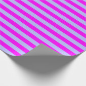 Baby Blue roze strippatroon Cadeaupapier (Hoek)