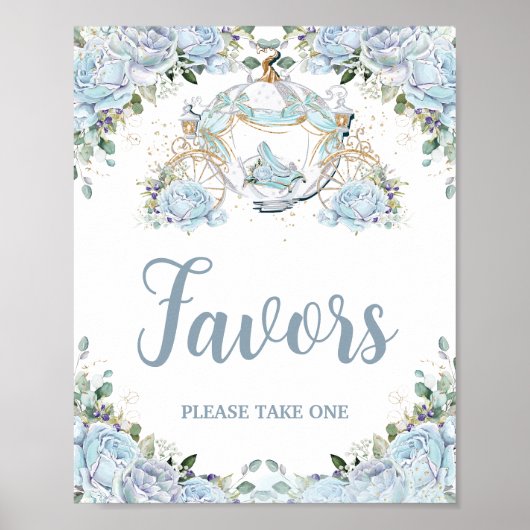 Baby Blue Rozen Prinses Pompoen Kar Favorieten Poster (Voorkant)