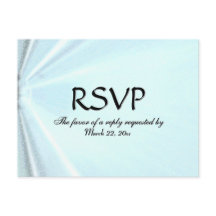 Baby Blue RSVP Briefkaart met voedselkeuzes