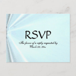 Baby Blue RSVP Briefkaart met voedselkeuzes