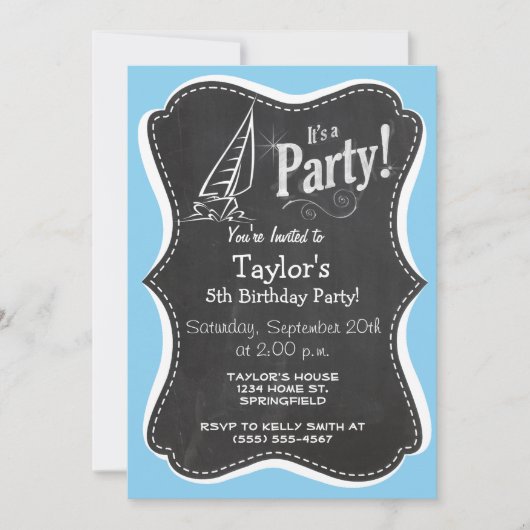 Baby Blue Sailing Kaart (Voorkant)