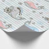 Baby Blue Sailor Cadeaupapier (Hoek)