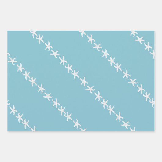 Baby Blue Sand Dollars Starfish Inpakpapier Vel (Voorkant 2)
