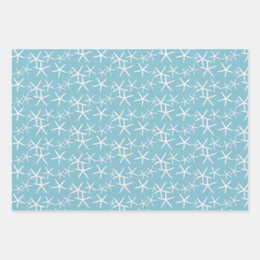 Baby Blue Sand Dollars Starfish Inpakpapier Vel (Voorkant)