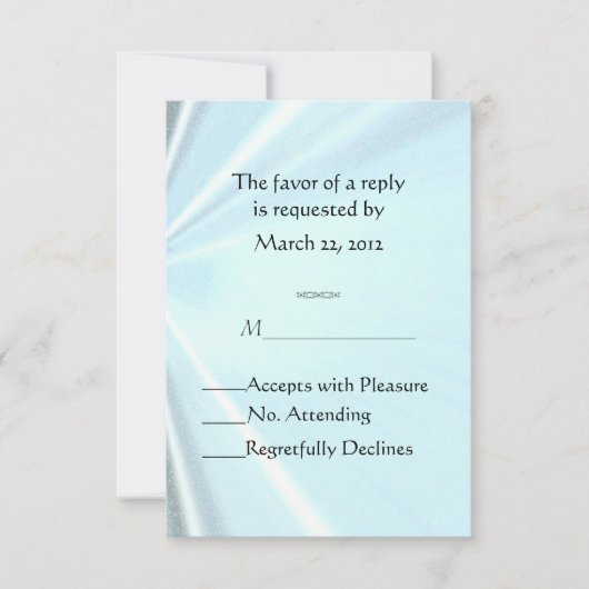 Baby Blue Satin RSVP (Voorkant)