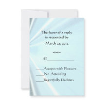 Baby Blue Satin RSVP