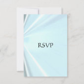 Baby Blue Satin RSVP Kaartje (Achterkant)