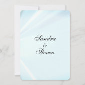 Baby Blue Satin Wedding Invitations 5 x 7 inch Kaart (Achterkant)