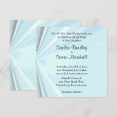 Baby Blue Satin Wedding Invitations Kaart (Voorkant / Achterkant)