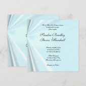Baby Blue Satin Wedding Invitations Kaart (Voorkant / Achterkant)