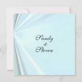 Baby Blue Satin Wedding Invitations Kaart (Achterkant)