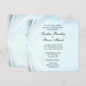 Baby Blue Satin Wedding Invitations Kaart (Voorkant / Achterkant)