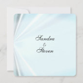 Baby Blue Satin Wedding Invitations Kaart (Achterkant)