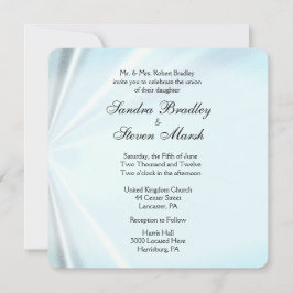 Baby Blue Satin Wedding Invitations Kaart