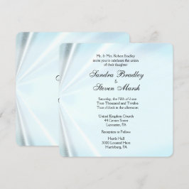 Baby Blue Satin Wedding Invitations Kaart
