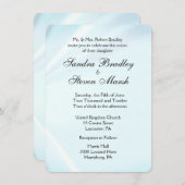 Baby Blue Satin Wedding Invitations Kaart (Voorkant / Achterkant)
