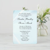 Baby Blue Satin Wedding Invitations Kaart (Staand voorkant)