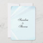 Baby Blue Satin Wedding Invitations Kaart (Achterkant)