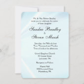 Baby Blue Satin Wedding Invitations Kaart (Voorkant)