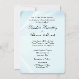 Baby Blue Satin Wedding Invitations Kaart