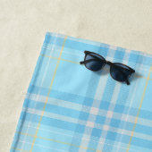 Baby Blue Schotse Plaid Strandlaken (In situ)