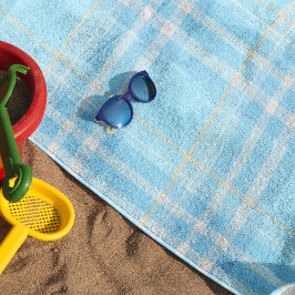 Baby Blue Schotse Plaid Strandlaken