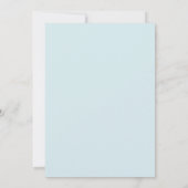 Baby Blue Serene Bloemige Bruiloft Kaart (Achterkant)
