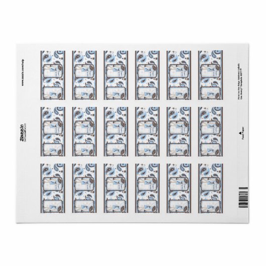 Baby Blue Shower Hersheys Miniatuur Snoep bar Wrap Etiket (Full Sheet)