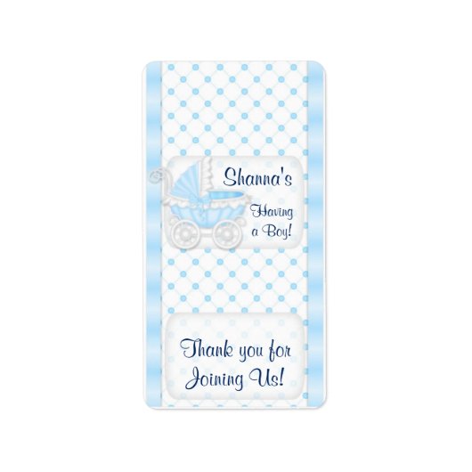 Baby Blue Shower Hersheys Miniatuur Snoep bar Wrap Etiket (Voorkant)