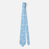 Baby Blue Sierlijke Botanische Stropdas (Voorkant)