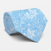 Baby Blue Sierlijke Botanische Stropdas (Opgerold)