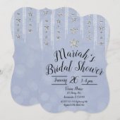 Baby Blue & Silver Glitter Stars Vrijgezellenfeest Kaart (Voorkant / Achterkant)