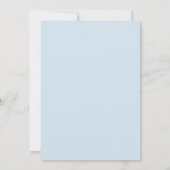Baby Blue Simple Elegant Typography Wedding Invite Kaart (Achterkant)