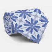 Baby Blue Sky Flower Herhaal patroon Stropdas (Opgerold)