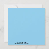 Baby Blue Sky Solid Kleur Kaart (Achterkant)