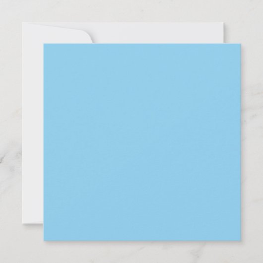 Baby Blue Sky Solid Kleur Kaart (Voorkant)