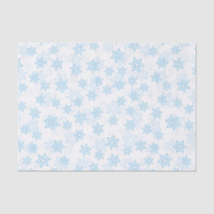 Baby Blue Snowflakes White kerst Tissuepapier