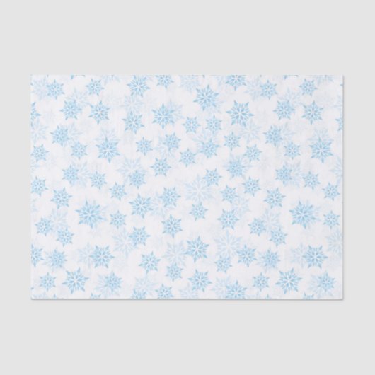 Baby Blue Snowflakes White kerst Tissuepapier (Voorkant)