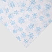 Baby Blue Snowflakes White kerst Tissuepapier (Detail)